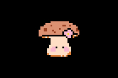 Cute mushrooms character illustration pixel art design Product Image 2