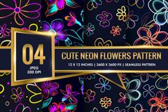 Garden Neon Petal Print Pack Digital Paper Product Image 1