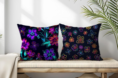 Garden Neon Petal Print Pack Digital Paper Product Image 2