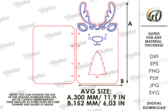 3D Cute Notebook Cover Laser Cut. Journal Cover SVG. Deer Product Image 2