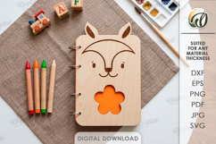 3D Cute Notebook Covers Bundle Laser Cut. Journal Cover SVG Product Image 5