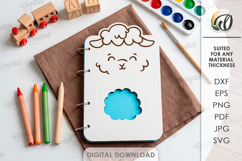 3D Cute Notebook Covers Bundle Laser Cut. Journal Cover SVG Product Image 9