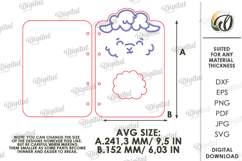 3D Cute Notebook Cover Laser Cut. Journal Cover SVG. Sheep Product Image 2