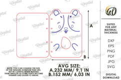3D Cute Notebook Cover Laser Cut. Journal Cover SVG. Hamster Product Image 2