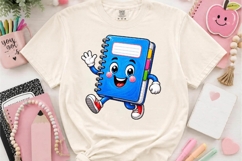 Cute Notebook Character PNG Back To School Design Product Image 2