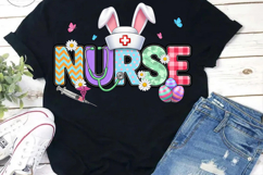 Cute Nurse Bunny Ears Easter Product Image 1
