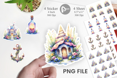 Cute Ocean Objects Sticker Product Image 1