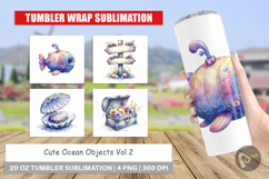 Cute Ocean Objects Tumbler Product Image 1