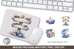 Cute Ocean Objects Mouse Pad Product Image 1