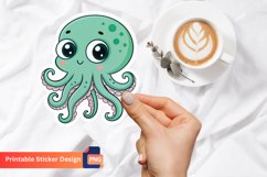 Cute Octopus Sticker, Ocean Creature Decal, Animal Sticker Product Image 1