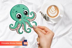 Cute Octopus Sticker, Ocean Creature Decal, Animal Sticker Product Image 1