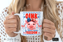 Oink If You Love Freedom Funny PNG | 4th Of July PNG Product Image 2
