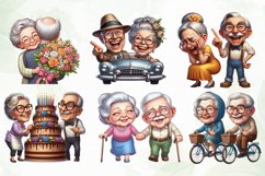 Cute Happy Old Couple Sublimation Product Image 3