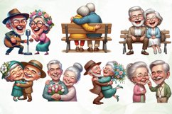 Cute Happy Old Couple Sublimation Product Image 2