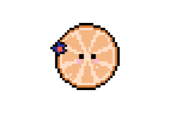 Cute orange character illustration pixel art design Product Image 1