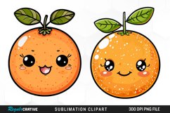 Cute Orange Sublimation PNG Clipart Product Image 1