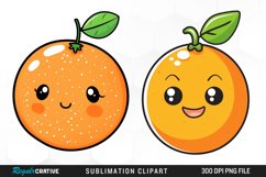 Cute Orange Sublimation PNG Clipart Product Image 1
