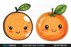 Cute Orange Sublimation PNG Clipart Product Image 1