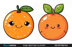 Cute Orange Sublimation PNG Clipart Product Image 1