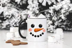 A cute hand-painted style PNG featuring an oversized orange pointed nose, round black eyes, rosy pink cheeks, and small black facial accents.