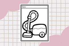 Cute Organization Home Coloring Page PDF 1 Product Image 3