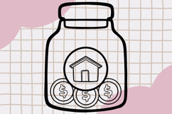 Cute Outline Finance Clipart png Product Image 4