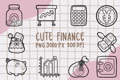 Cute Outline Finance Clipart png Product Image 1