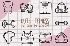 Cute Outline Fitness Clipart png Product Image 1