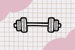 Cute Outline Fitness Clipart png Product Image 4