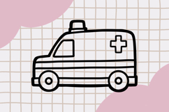 Cute Outline Health Care Clipart PNG set 1 Product Image 3