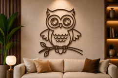 Cute Owl Laser Cut SVG Product Image 1