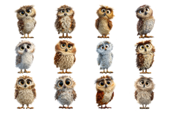 Cute Owl Clipart Bundle 40 PNG Product Image 2