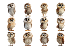 Cute Owl Clipart Bundle 40 PNG Product Image 3