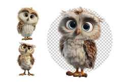 Cute Owl Clipart Bundle 40 PNG Product Image 5