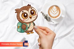 Cute Owl Sticker, Boho Owl Design, Cute Bird Sticker Product Image 1