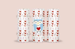 cute owl valentine skinny tumbler sublimation wrap with high resolution and transparant background are for 20oz and 30oz skinny tumbler