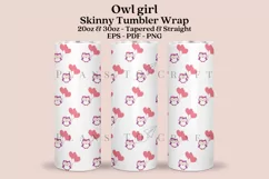 cute owl valentine skinny tumbler sublimation wrap with high resolution and transparant background are for 20oz and 30oz skinny tumbler