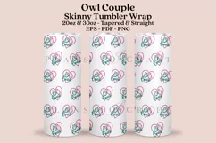 cute owl valentine skinny tumbler sublimation wrap with high resolution and transparant background are for 20oz and 30oz skinny tumbler
