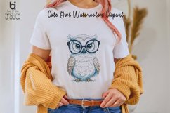 Cute Owl Watercolor Clipart, Owl Mug Sublimation PNG Design Product Image 2