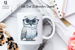 Cute Owl Watercolor Clipart, Owl Mug Sublimation PNG Design Product Image 3