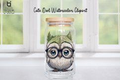 Cute Owl Watercolor Clipart, Owl Mug Sublimation PNG Design Product Image 4