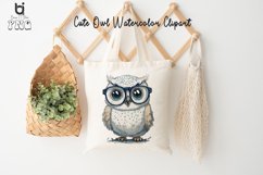 Cute Owl Watercolor Clipart, Owl Mug Sublimation PNG Design Product Image 6