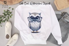 Cute Owl Watercolor Clipart, Owl Mug Sublimation PNG Design Product Image 8