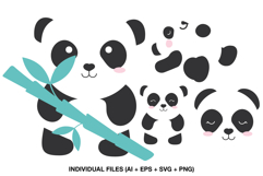 Cute panda baby clipart preview for nursery design and children’s creative projects