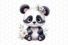 Cute Panda Bear Watercolor Clipart Designs