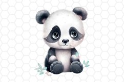 Cute Panda Bear Watercolor Clipart Designs
