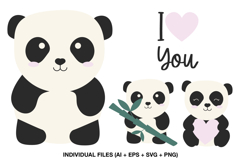 Panda bamboo clipart