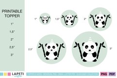 panda birthday cake topper