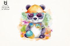 Cute Panda Summertime Watercolor sublimation bundle Product Image 2