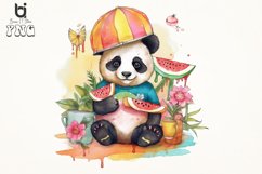 Cute Panda Summertime Watercolor sublimation bundle Product Image 5